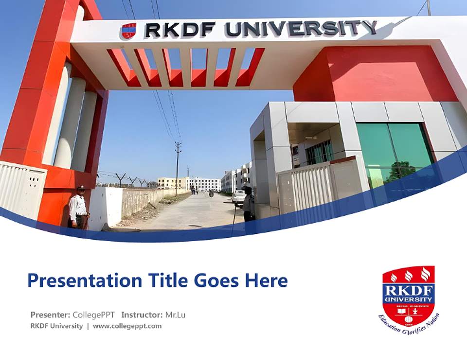 RKDF University Course/Courseware Creation PPT Template4:3 ratio PPT effect preview image5