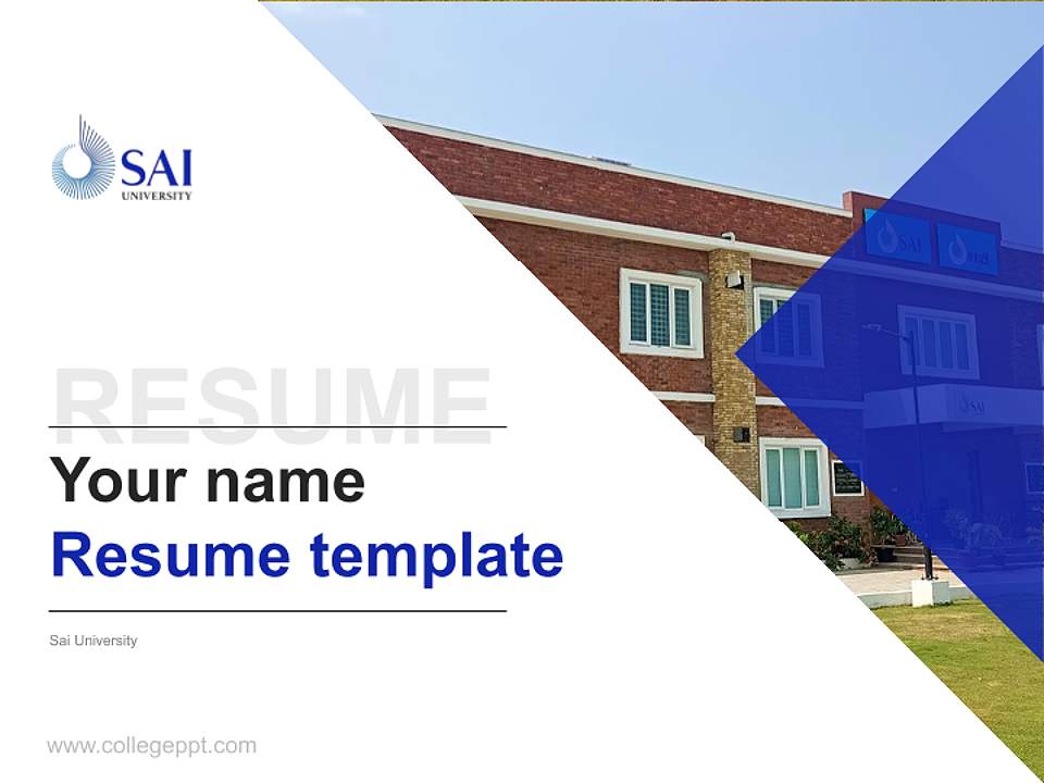 Sai University Resume PPT Template4:3 ratio PPT effect preview image5