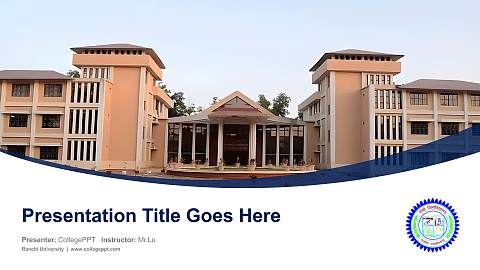 Ranchi University Course/Courseware Creation PPT Template