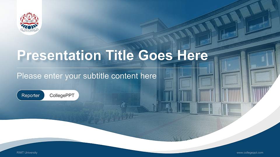 RIMT University Lecture Sharing and Networking Event PPT Template16:9 ratio PPT effect preview image