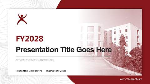 Rajiv Gandhi University of Knowledge Technologies Academic Presentation/Research Findings Report PPT Template