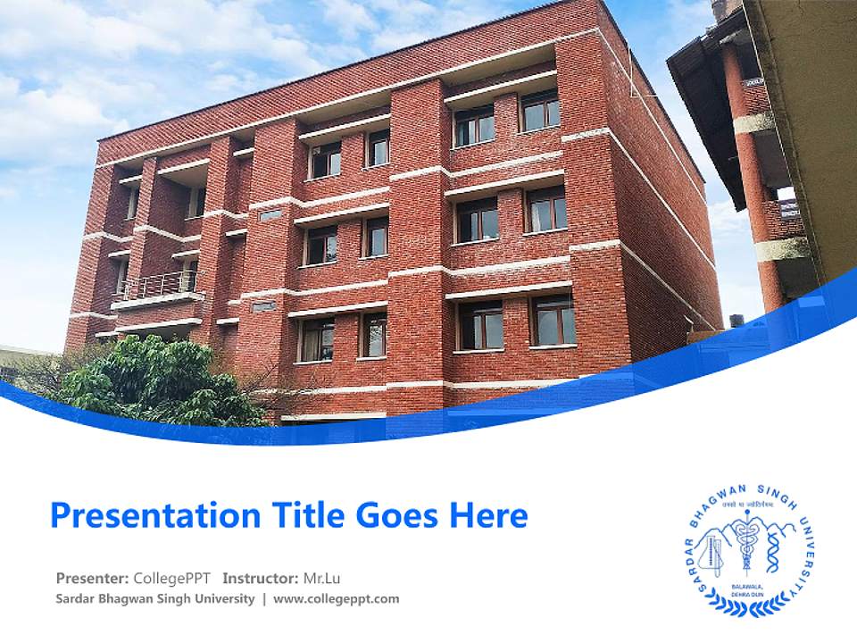 Sardar Bhagwan Singh University Course/Courseware Creation PPT Template4:3 ratio PPT effect preview image5