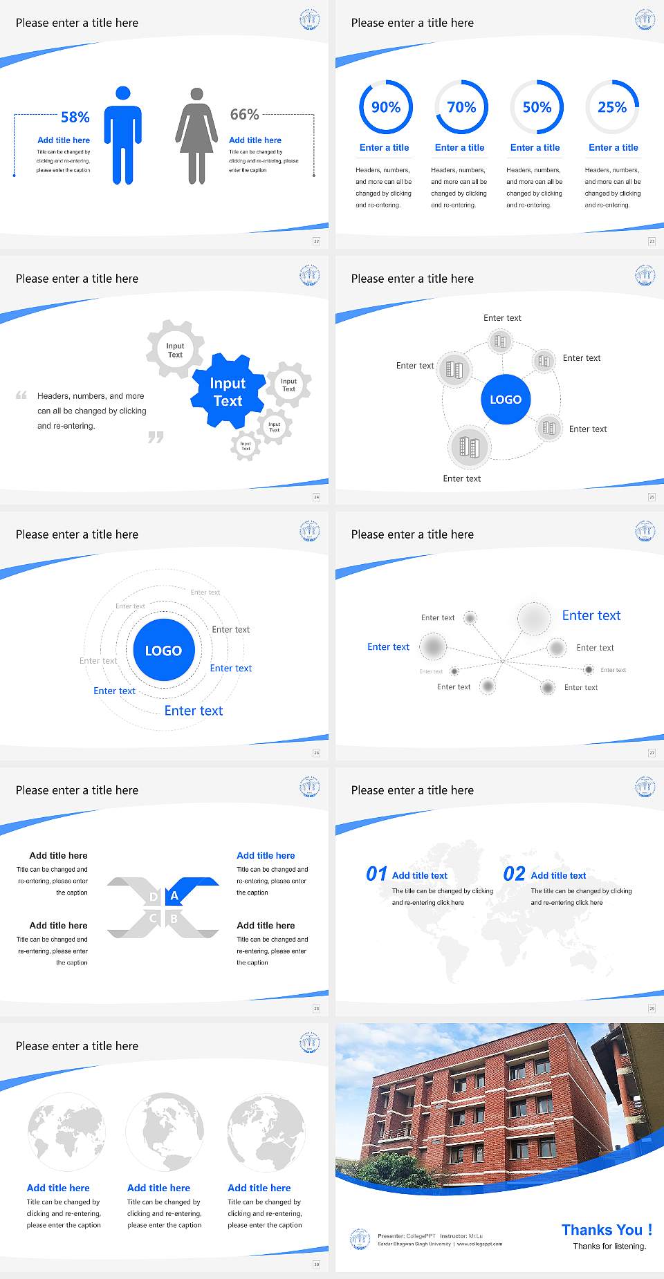 Sardar Bhagwan Singh University Course/Courseware Creation PPT Template4:3 ratio PPT effect preview image4