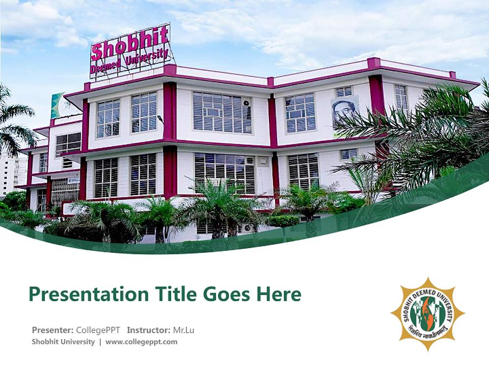 Shobhit University Course/Courseware Creation PPT Template4:3 ratio PPT effect preview image5