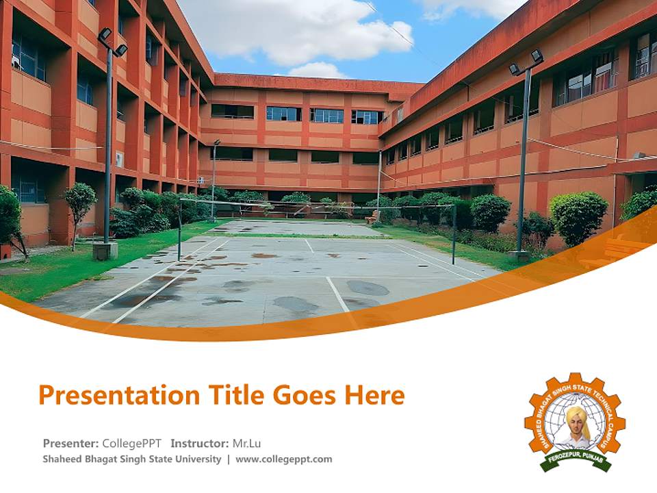 Shaheed Bhagat Singh State University Course/Courseware Creation PPT Template4:3 ratio PPT effect preview image5