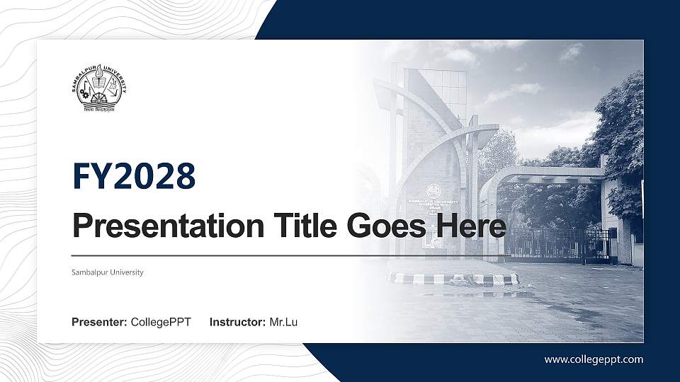 Sambalpur University Academic Presentation/Research Findings Report PPT Template16:9 ratio PPT effect preview image