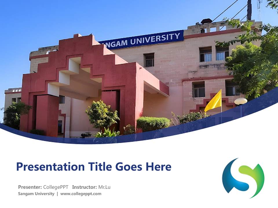 Sangam University Course/Courseware Creation PPT Template4:3 ratio PPT effect preview image5