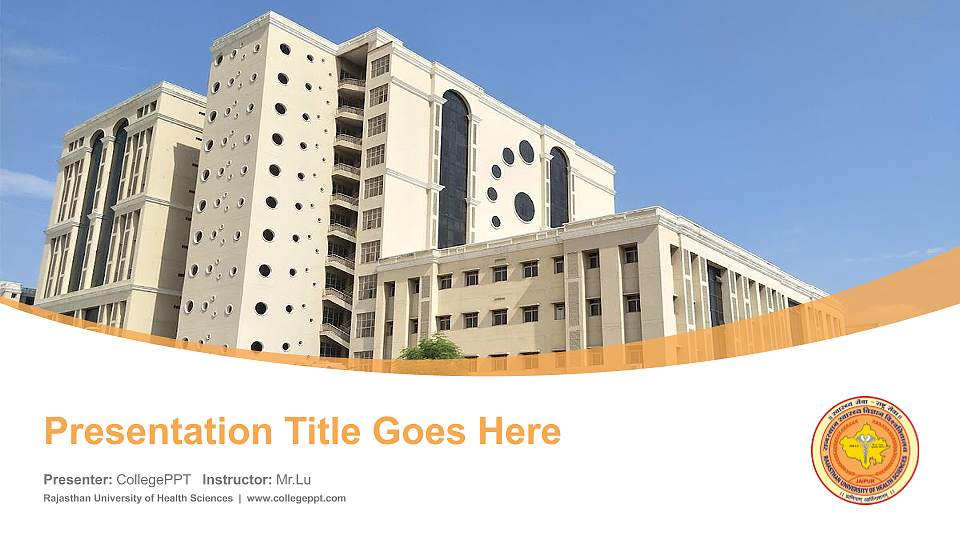 Rajasthan University of Health Sciences Course/Courseware Creation PPT Template16:9 ratio PPT effect preview image