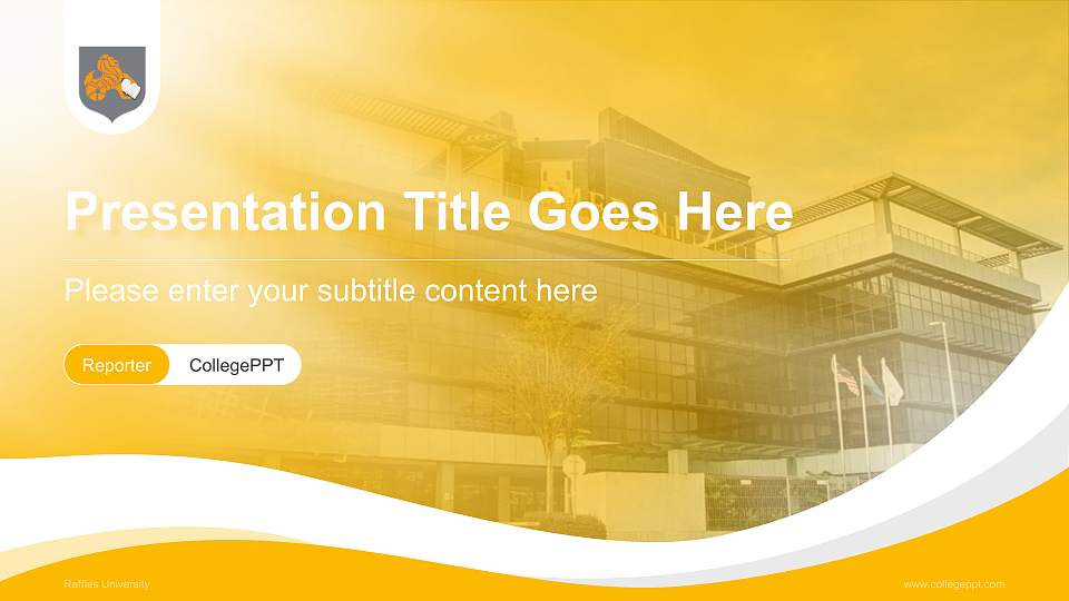 Raffles University Lecture Sharing and Networking Event PPT Template16:9 ratio PPT effect preview image