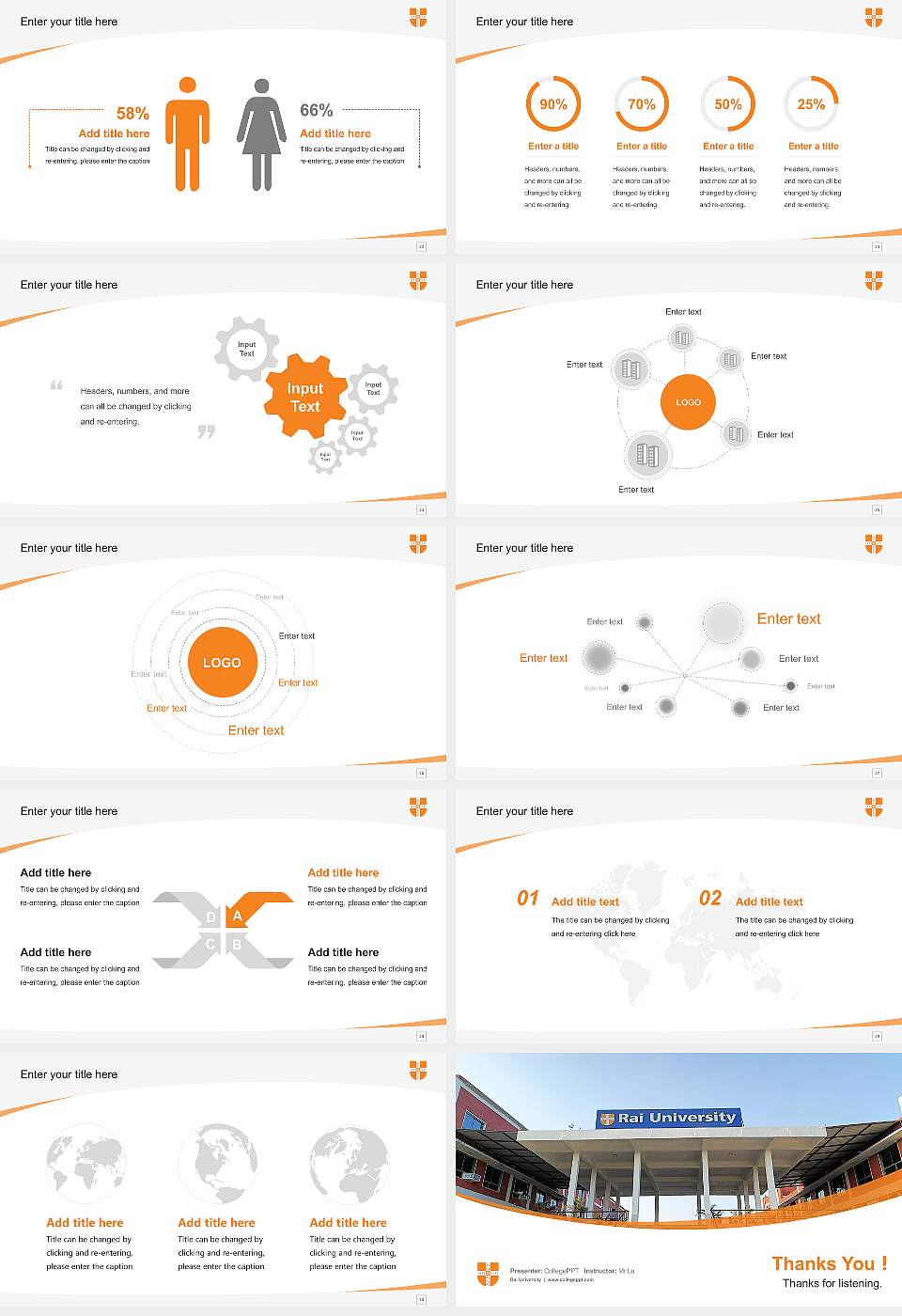 Rai University Course/Courseware Creation PPT Template16:9 ratio PPT effect preview image4
