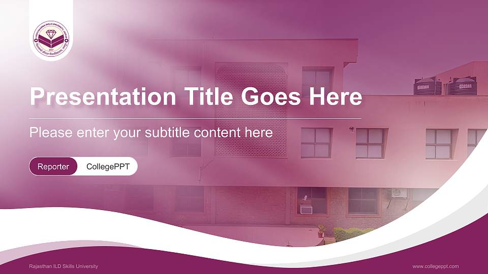 Rajasthan ILD Skills University Lecture Sharing and Networking Event PPT Template16:9 ratio PPT effect preview image