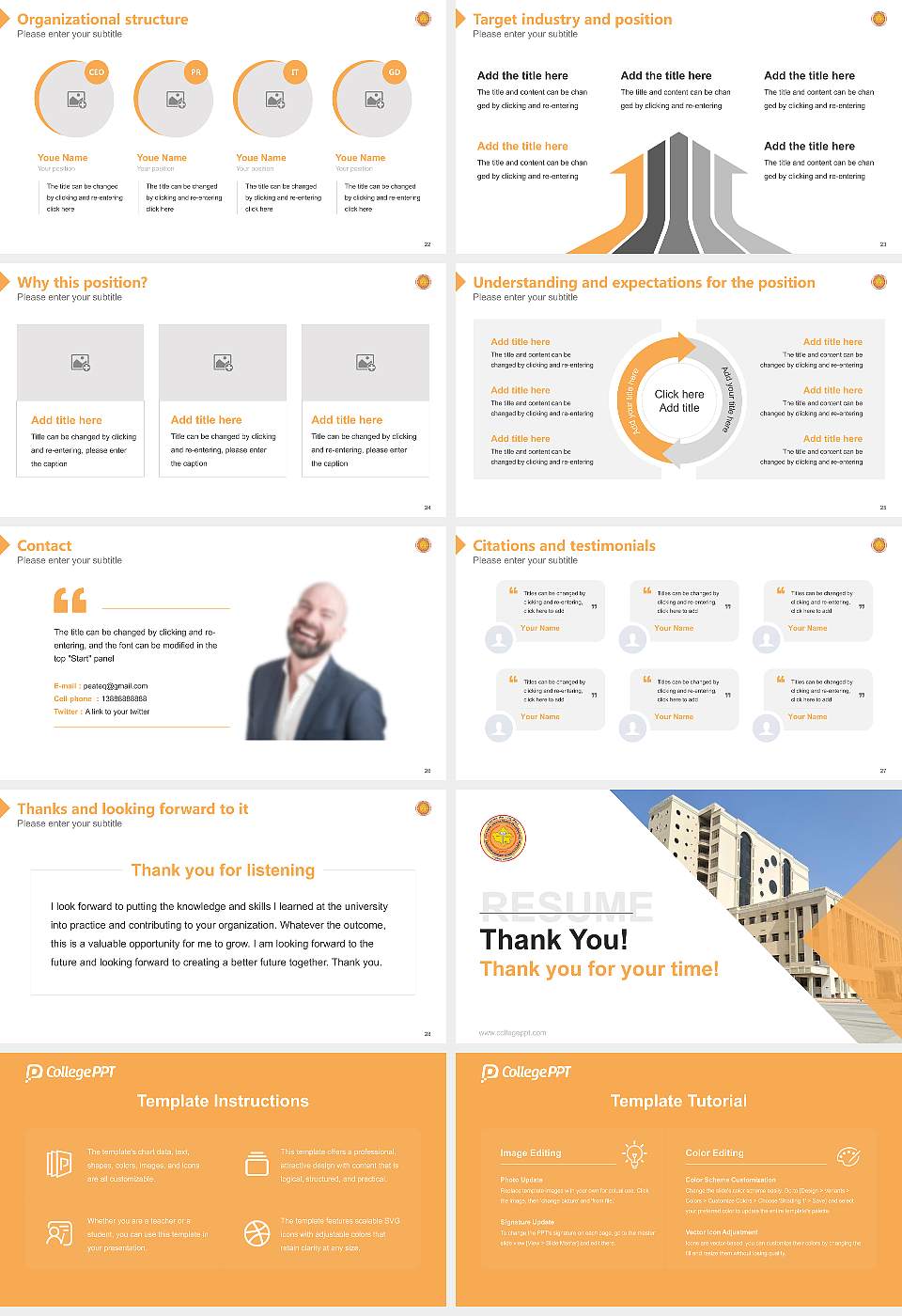 Rajasthan University of Health Sciences Resume PPT Template16:9 ratio PPT effect preview image4