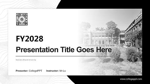 Rabindra Bharati University Academic Presentation/Research Findings Report PPT Template