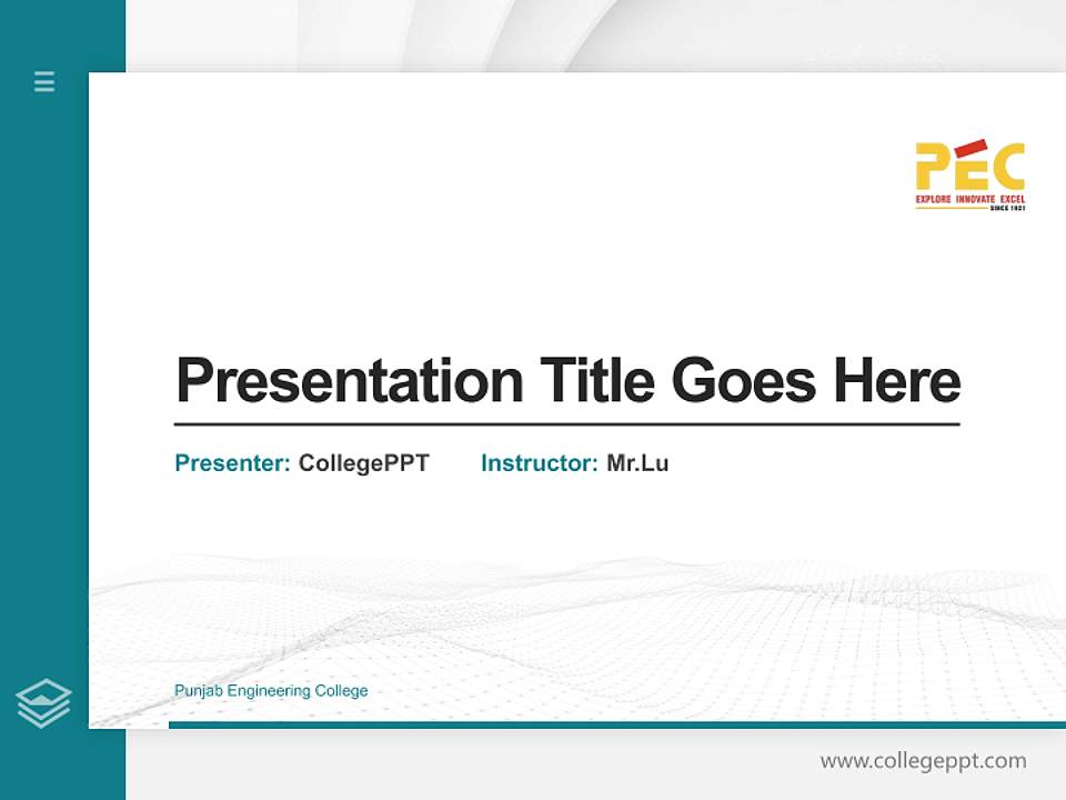 Punjab Engineering College Thesis Proposal/Graduation Defense PPT Template4:3 ratio PPT effect preview image5