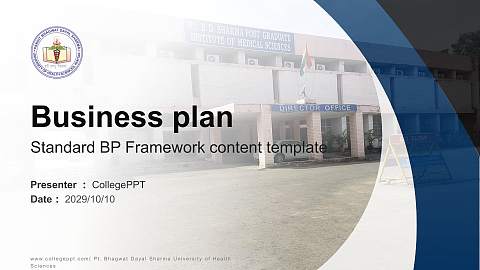 Pt. Bhagwat Dayal Sharma University of Health Sciences Competition/Entrepreneurship Contest PPT Template