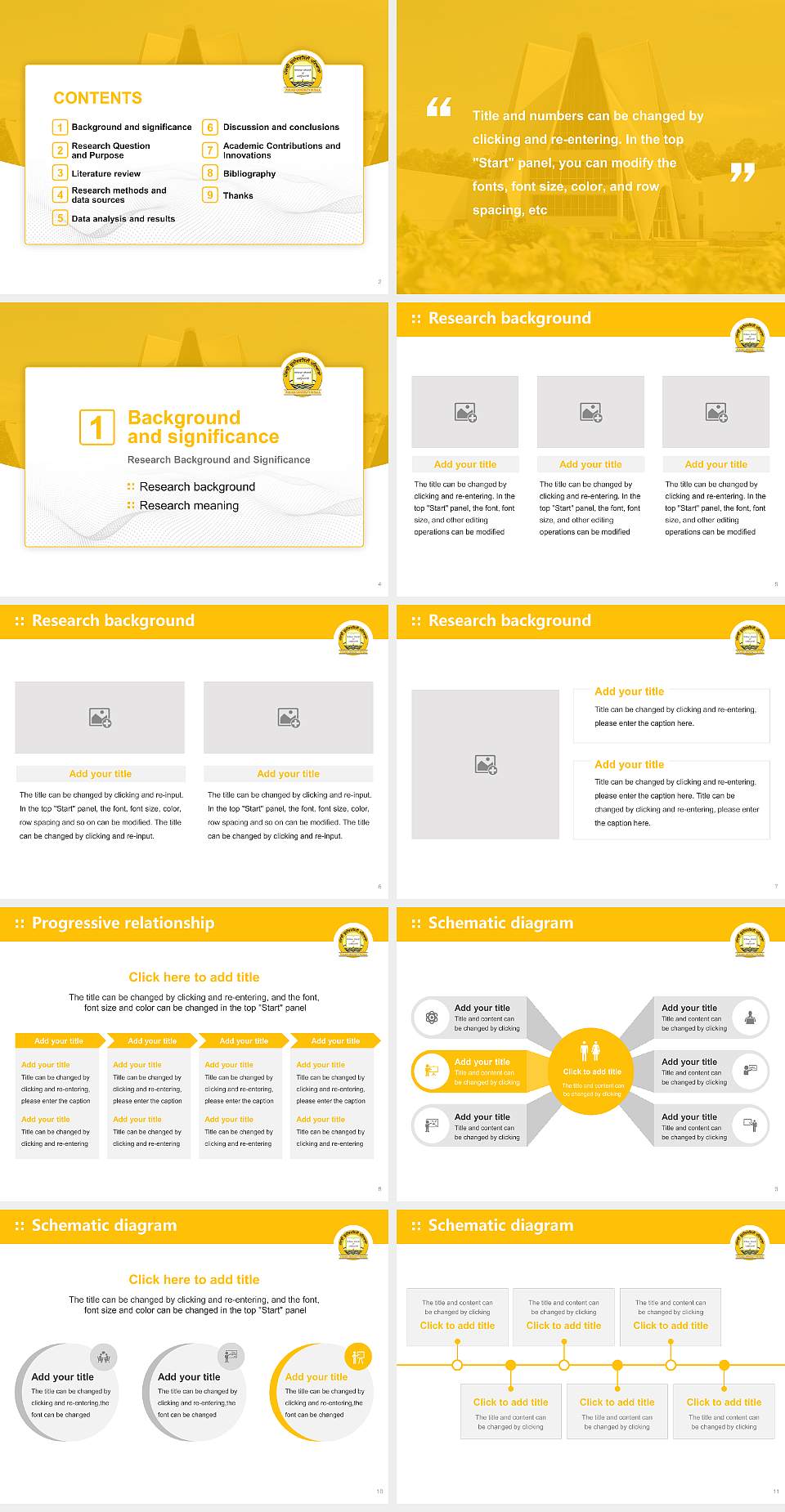 Punjabi University Graduation Thesis Defense PPT Template4:3 ratio PPT effect preview image2