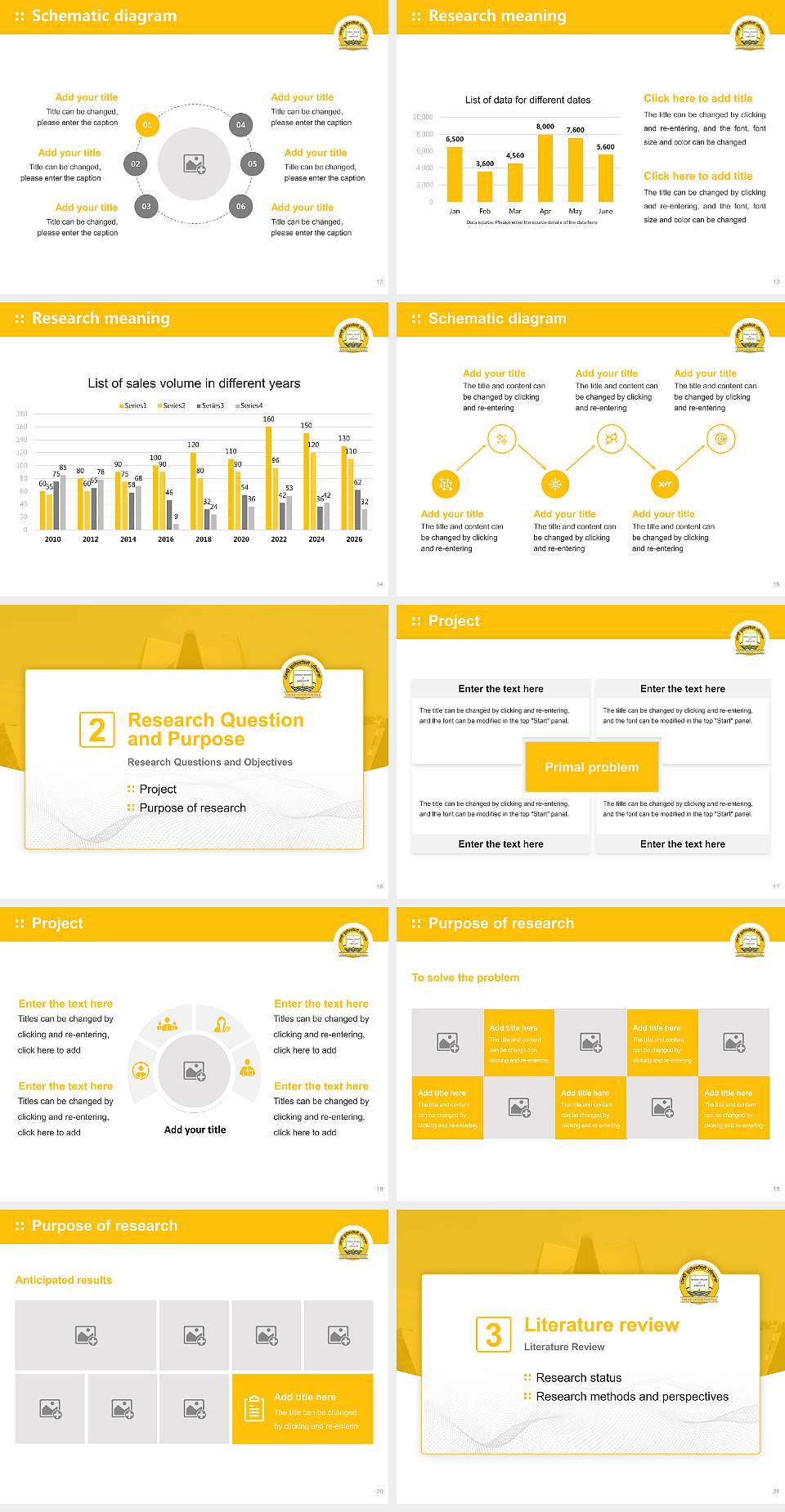 Punjabi University Graduation Thesis Defense PPT Template4:3 ratio PPT effect preview image3