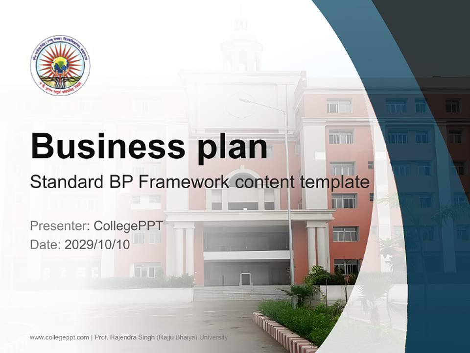 Prof. Rajendra Singh (Rajju Bhaiya) University Competition/Entrepreneurship Contest PPT Template4:3 ratio PPT effect preview image9