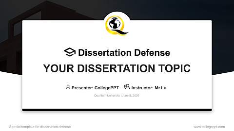 Quantum University Graduation Thesis Defense PPT Template