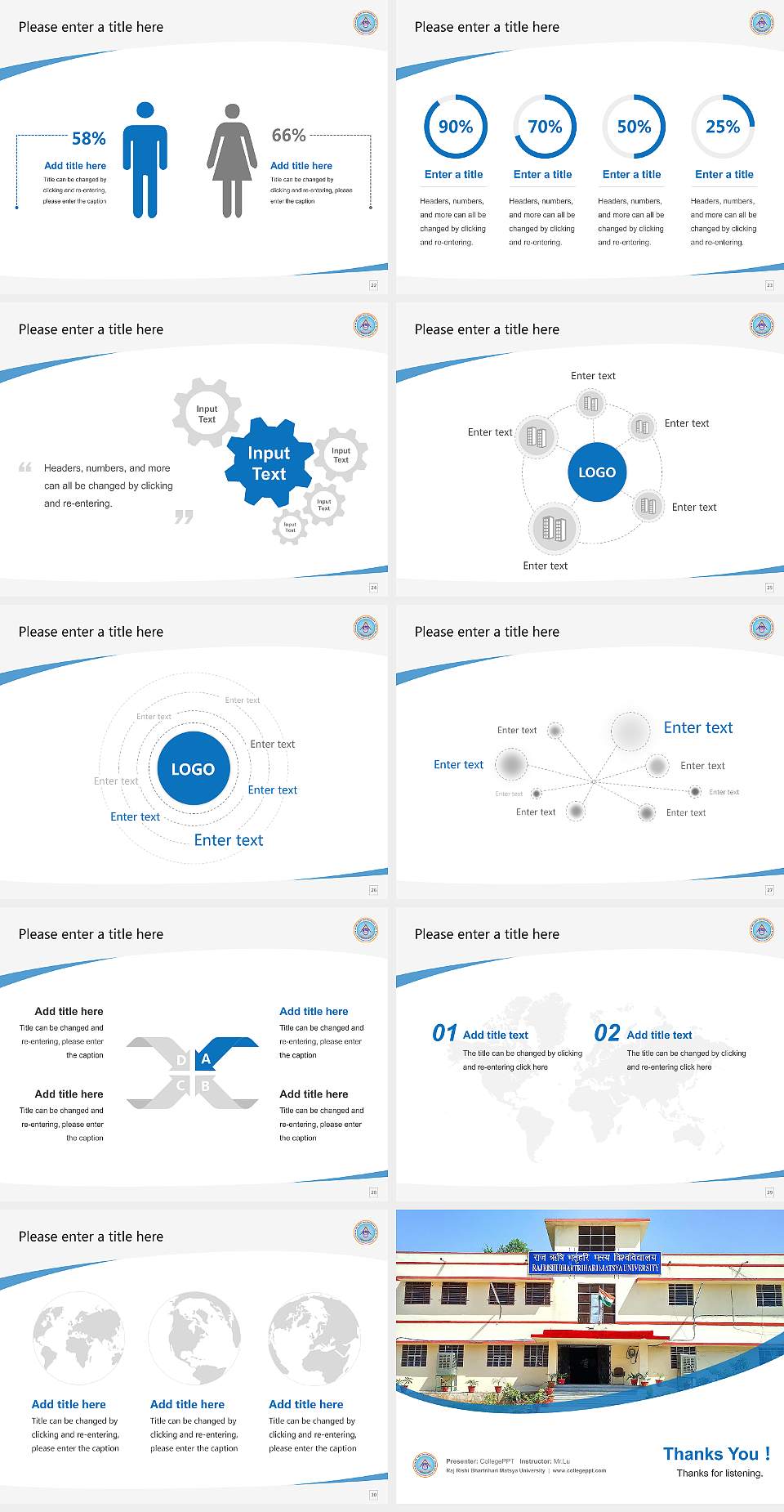 Raj Rishi Bhartrihari Matsya University Course/Courseware Creation PPT Template4:3 ratio PPT effect preview image4