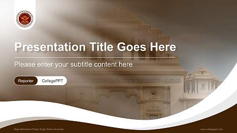 Raja Mahendra Pratap Singh State University Lecture Sharing and Networking Event PPT Template