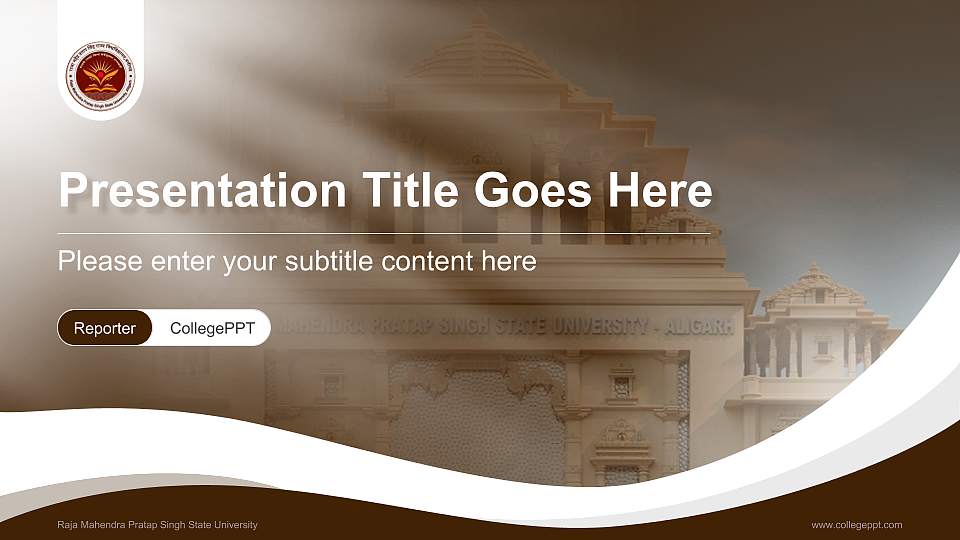 Raja Mahendra Pratap Singh State University Lecture Sharing and Networking Event PPT Template16:9 ratio PPT effect preview image