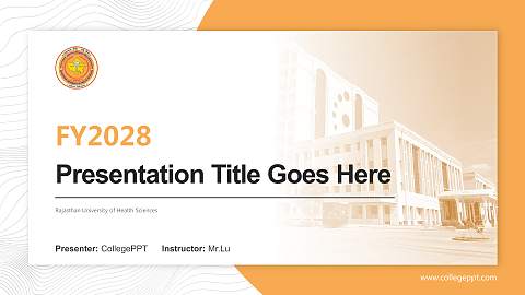 Rajasthan University of Health Sciences Academic Presentation/Research Findings Report PPT Template