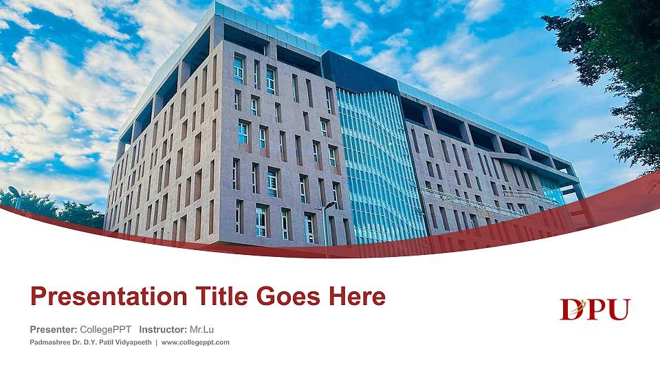 Padmashree Dr. D.Y. Patil Vidyapeeth Course/Courseware Creation PPT Template16:9 ratio PPT effect preview image