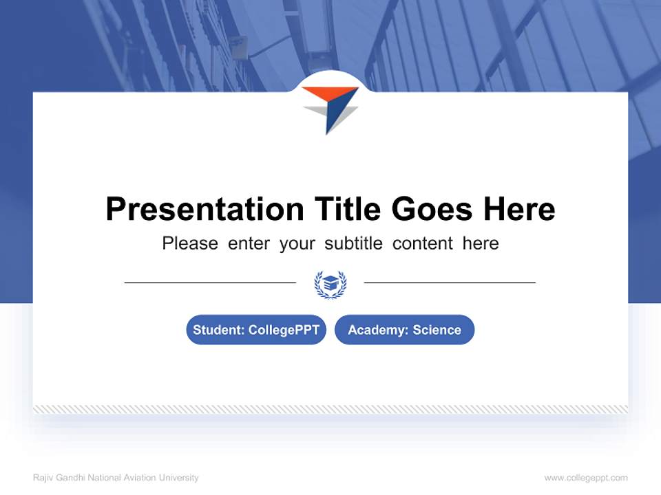 Rajiv Gandhi National Aviation University National Scholarship Defense PPT Template4:3 ratio PPT effect preview image4