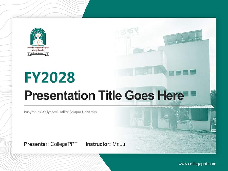 Punyashlok Ahilyadevi Holkar Solapur University Academic Presentation/Research Findings Report PPT Template4:3 ratio PPT effect preview image5