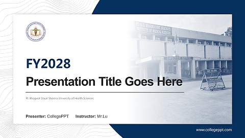 Pt. Bhagwat Dayal Sharma University of Health Sciences Academic Presentation/Research Findings Report PPT Template