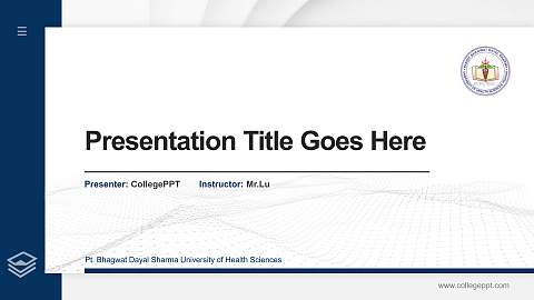Pt. Bhagwat Dayal Sharma University of Health Sciences Thesis Proposal/Graduation Defense PPT Template