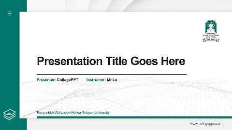 Punyashlok Ahilyadevi Holkar Solapur University Thesis Proposal/Graduation Defense PPT Template
