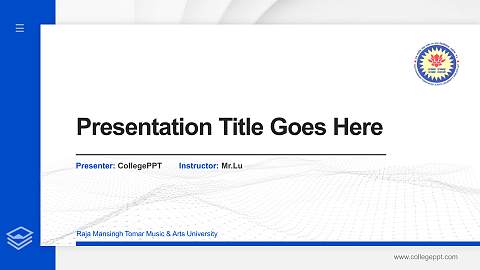 Raja Mansingh Tomar Music & Arts University Thesis Proposal/Graduation Defense PPT Template