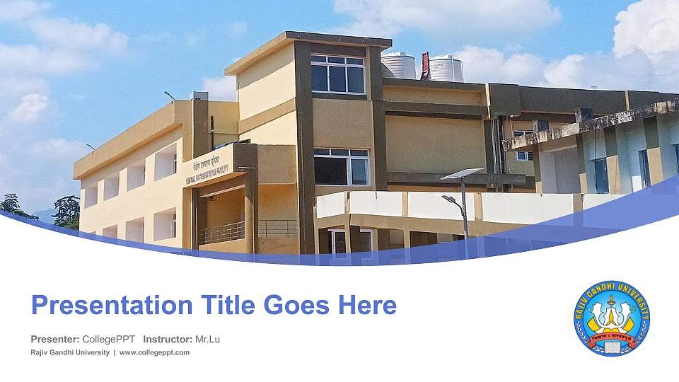 Rajiv Gandhi University Course/Courseware Creation PPT Template16:9 ratio PPT effect preview image