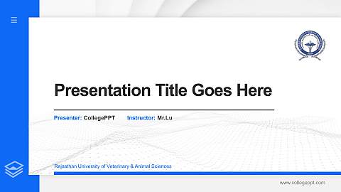 Rajasthan University of Veterinary & Animal Sciences Thesis Proposal/Graduation Defense PPT Template
