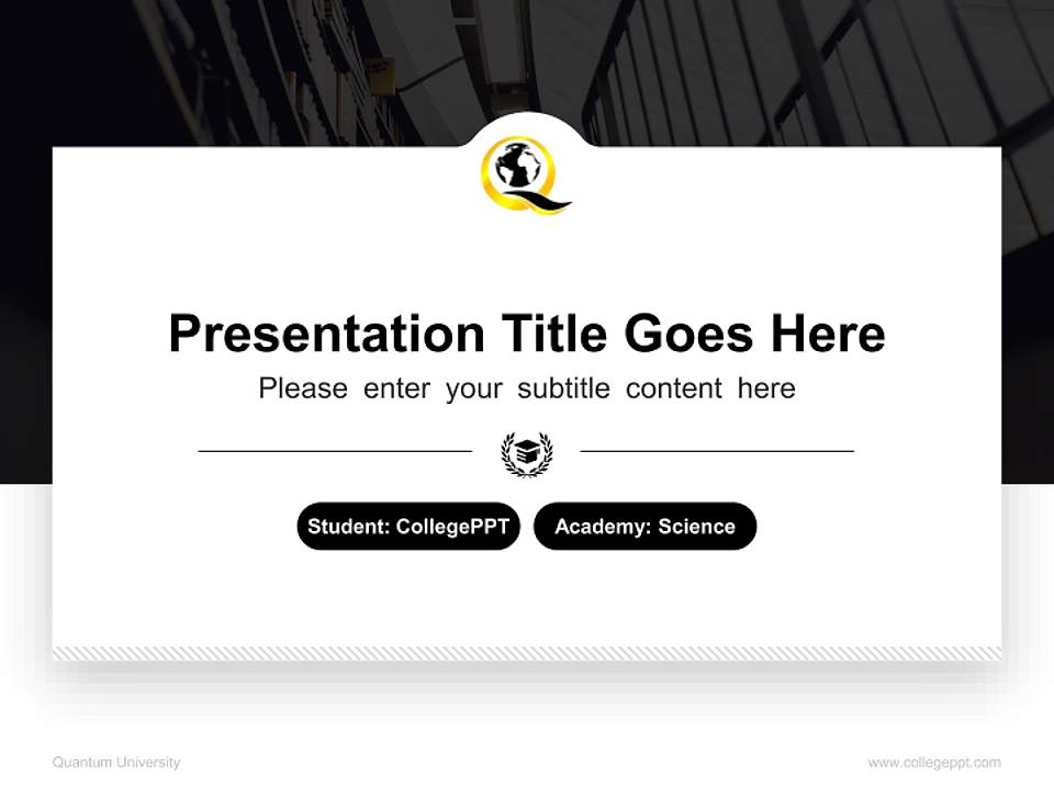 Quantum University National Scholarship Defense PPT Template4:3 ratio PPT effect preview image4
