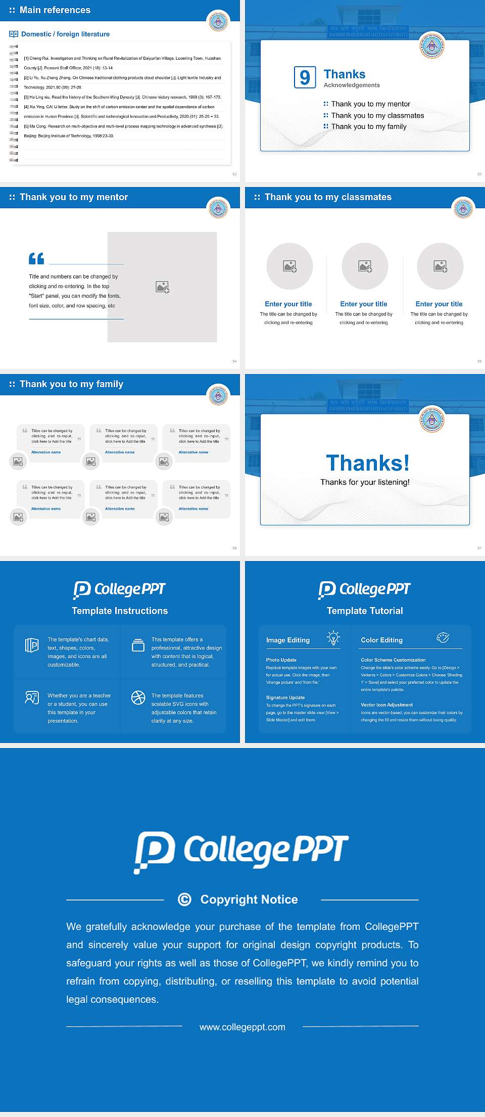 Raj Rishi Bhartrihari Matsya University Graduation Thesis Defense PPT Template4:3 ratio PPT effect preview image7