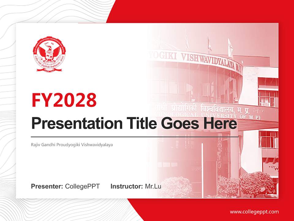 Rajiv Gandhi Proudyogiki Vishwavidyalaya Academic Presentation/Research Findings Report PPT Template4:3 ratio PPT effect preview image5