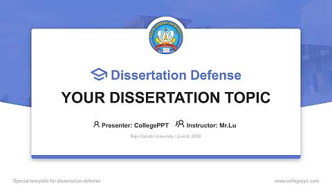Rajiv Gandhi University Graduation Thesis Defense PPT Template
