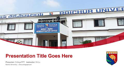 Raichur University Course/Courseware Creation PPT Template