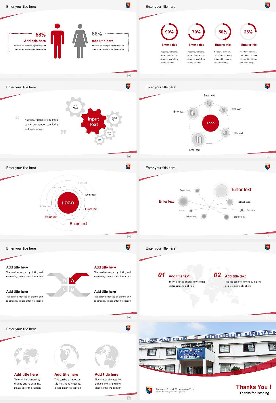 Raichur University Course/Courseware Creation PPT Template16:9 ratio PPT effect preview image4