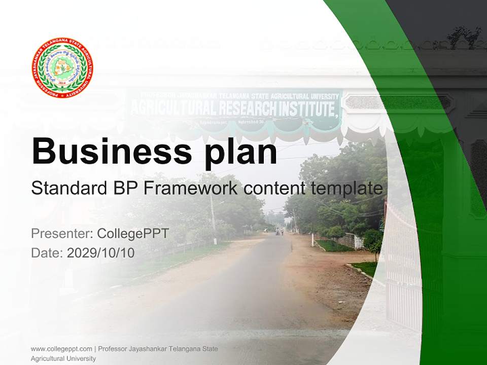 Professor Jayashankar Telangana State Agricultural University Competition/Entrepreneurship Contest PPT Template4:3 ratio PPT effect preview image9