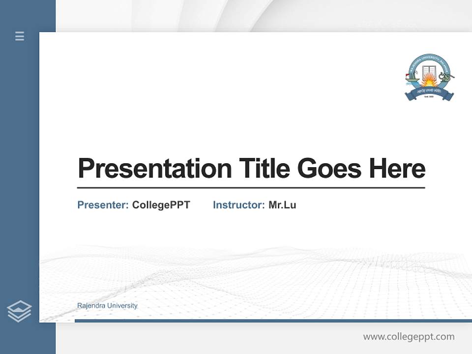 Rajendra University Thesis Proposal/Graduation Defense PPT Template4:3 ratio PPT effect preview image5