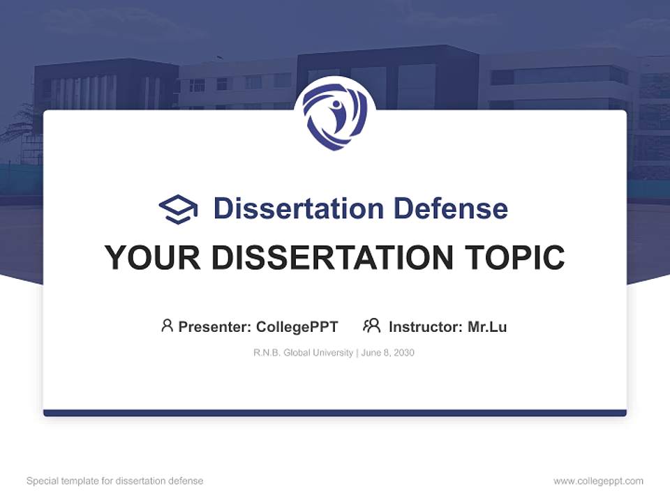 R.N.B. Global University Graduation Thesis Defense PPT Template4:3 ratio PPT effect preview image7
