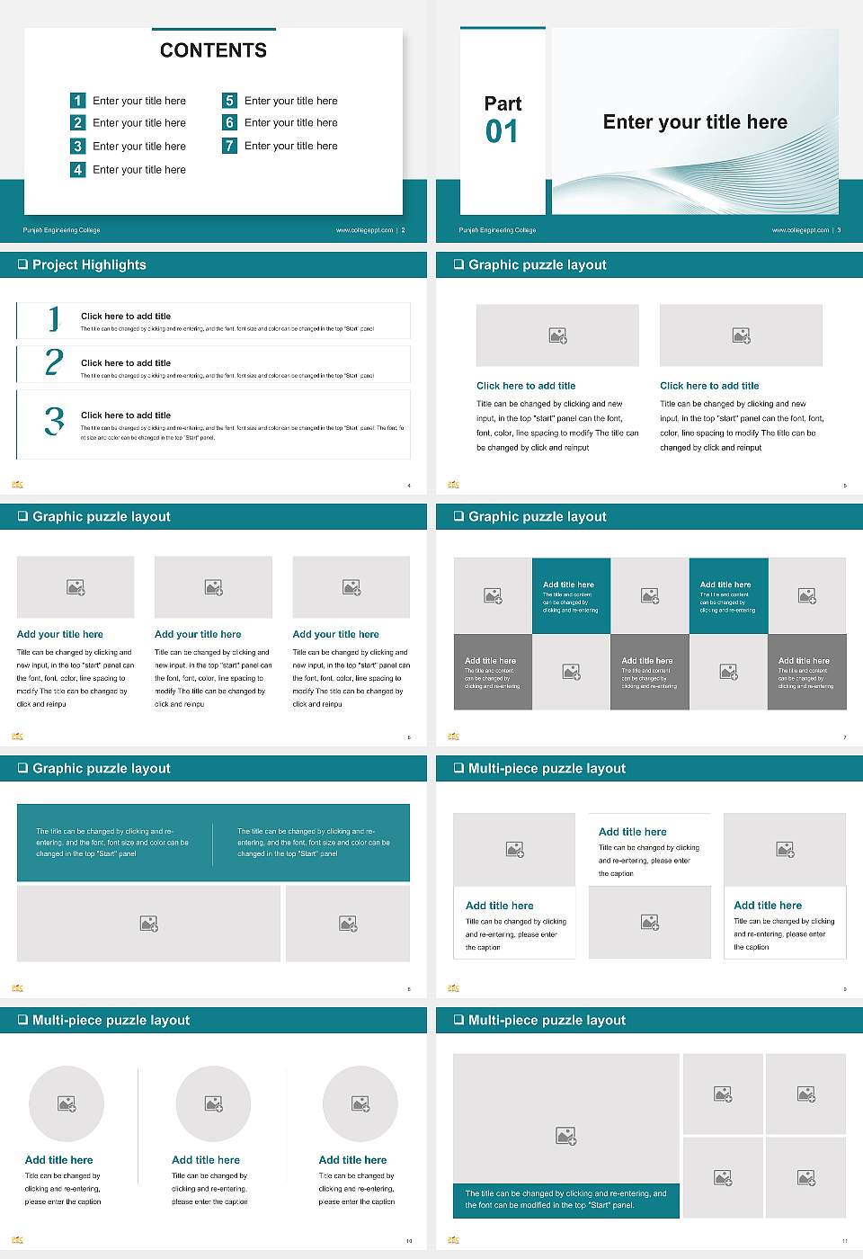 Punjab Engineering College General PPT Template16:9 ratio PPT effect preview image2