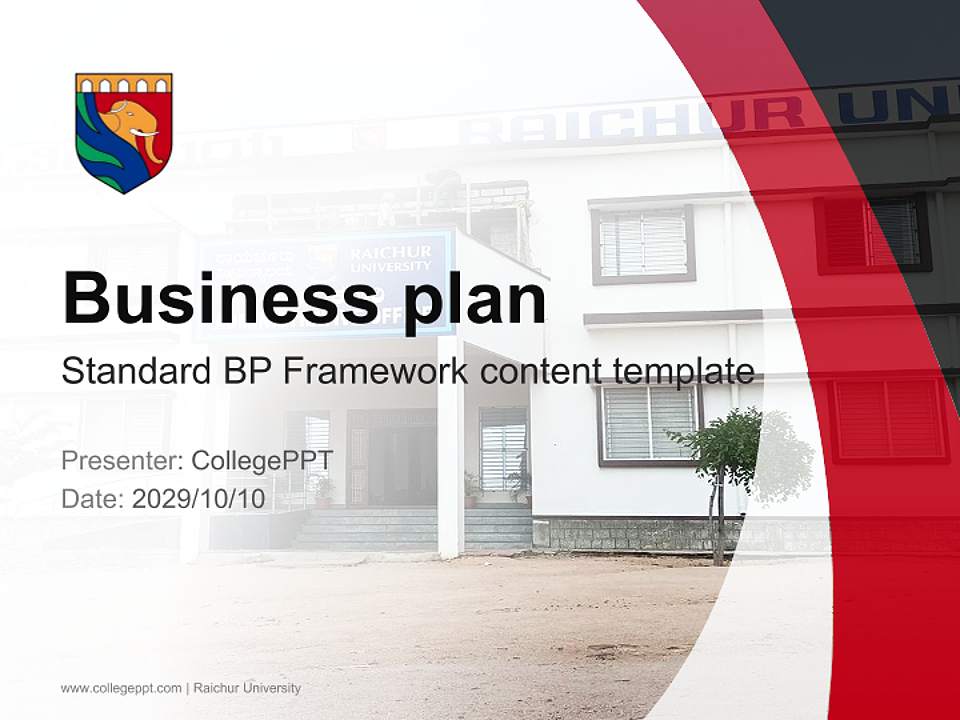 Raichur University Competition/Entrepreneurship Contest PPT Template4:3 ratio PPT effect preview image9
