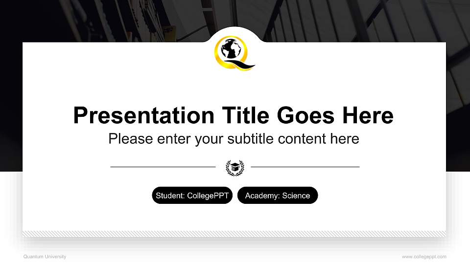 Quantum University National Scholarship Defense PPT Template16:9 ratio PPT effect preview image