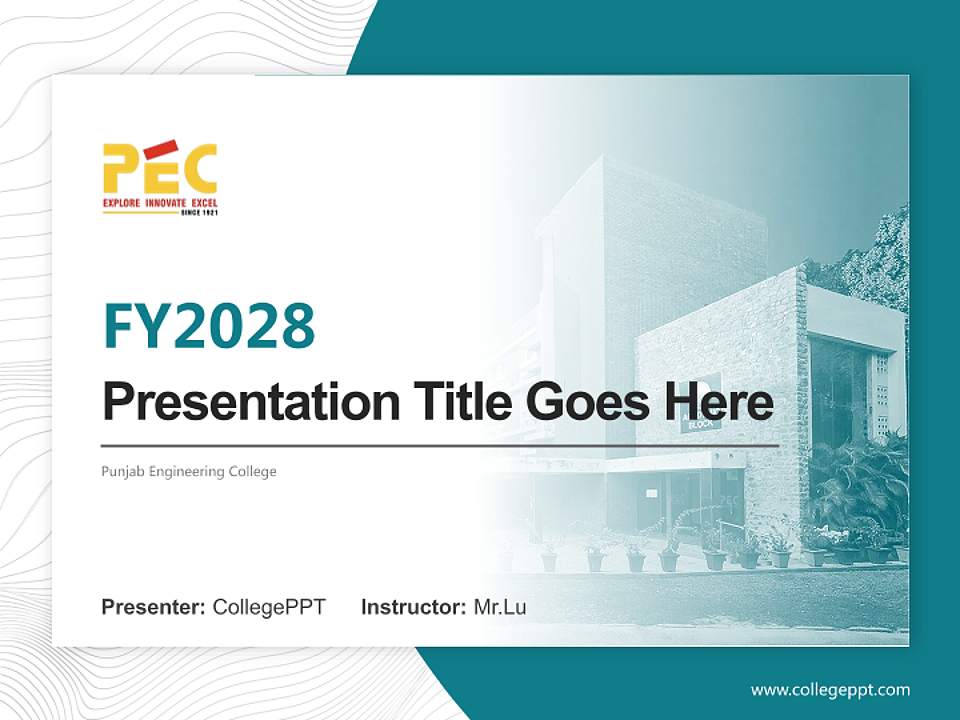 Punjab Engineering College Academic Presentation/Research Findings Report PPT Template4:3 ratio PPT effect preview image5