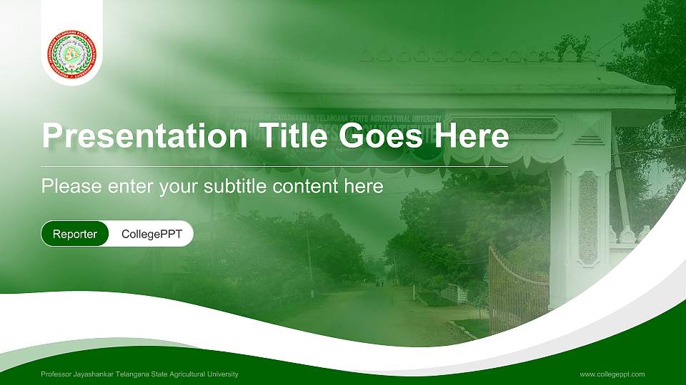 Professor Jayashankar Telangana State Agricultural University Lecture Sharing and Networking Event PPT Template16:9 ratio PPT effect preview image